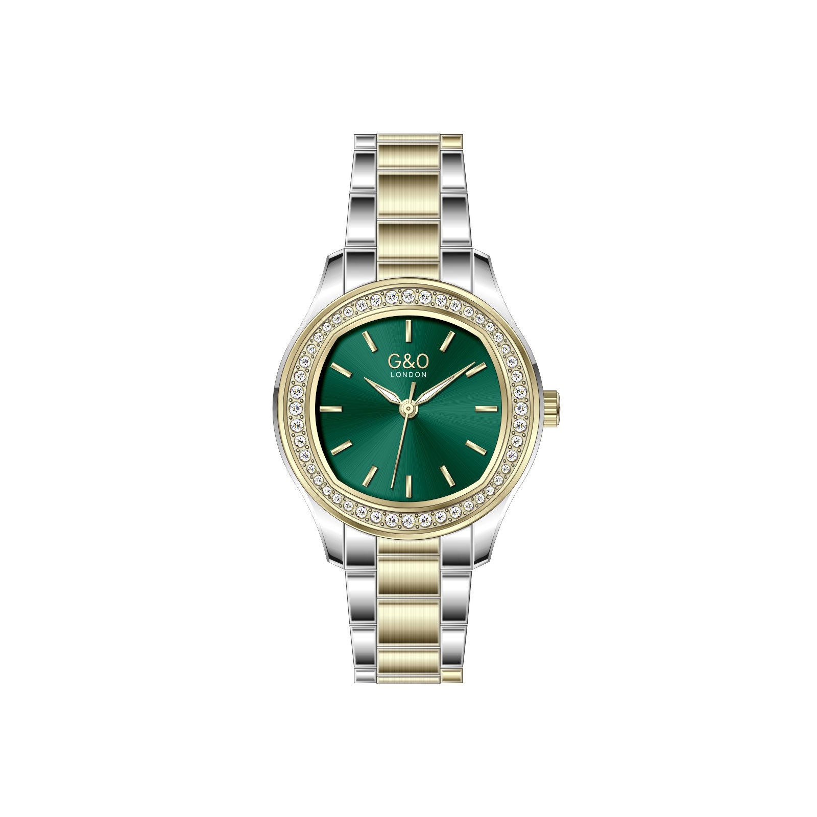 Gold Plated Iced Out Watch by G&O London. 42MM Fully Iced Alpha Era® in Gold - The GLD Shop main image 4