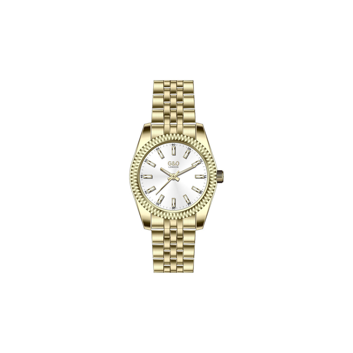 Gold Plated Iced Out Watch by G&O London. 42MM Fully Iced Alpha Era® in Gold - The GLD Shop main image 3